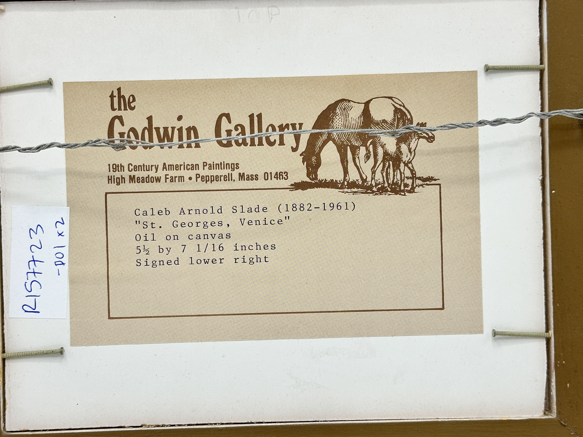 Artwork by Caleb Arnold Slade, St. Georges, Venice and Gondolas with Bell Tower, Made of Oil On Canvas And Oil On Paper Mounted On Board