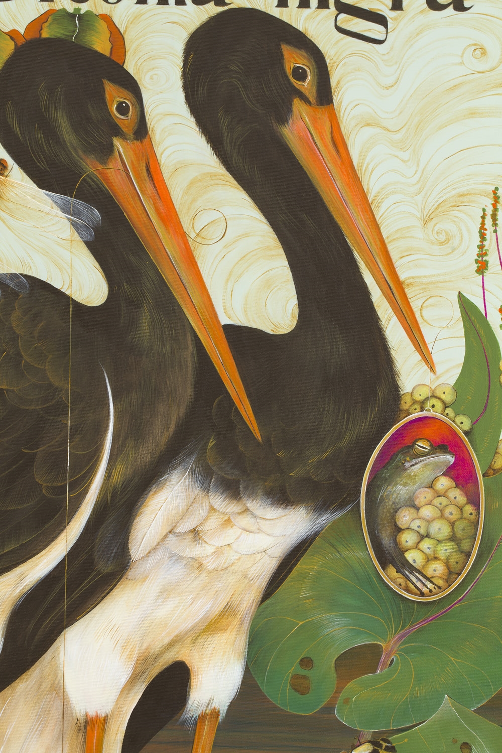 Artwork by Adelajda Kot, The adventures of the inkwell with red ink, Made of acrylic/canvas