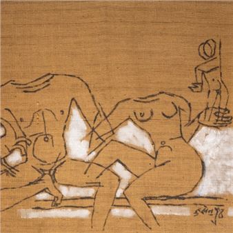 M. F. Husain and Chester and Davida Herwitz: A Beautiful Friendship - Aicon Gallery