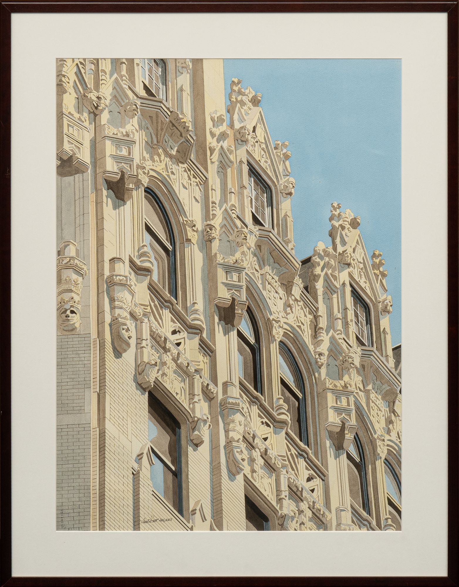 Artwork by Herb Rather, The Emily Morgan Hotel, Made of Watercolor On Artist Paper