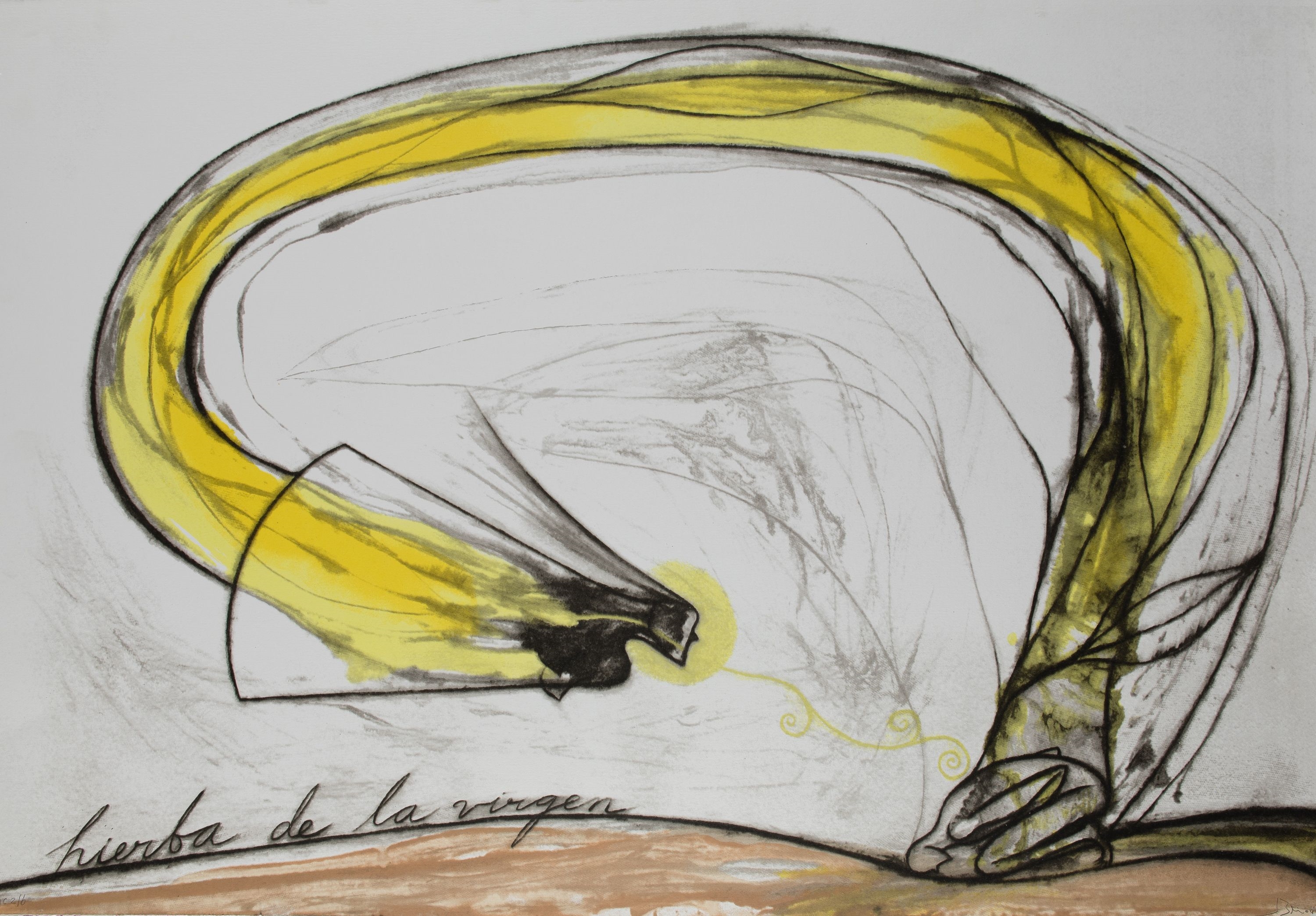 Artwork by José Bedia, Virgin'Grass, Made of Silkscreen On Paper