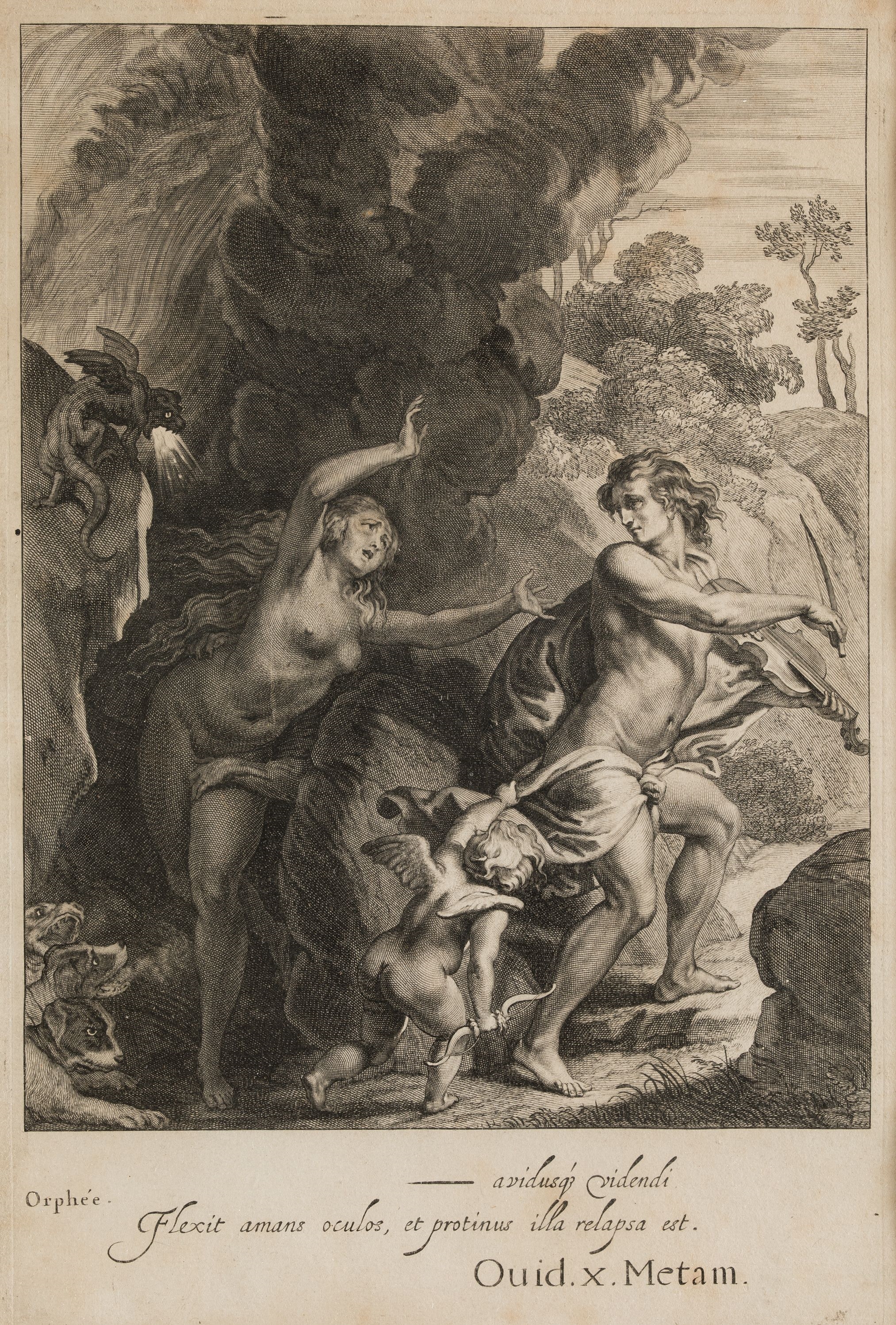 Artwork by Abraham van Diepenbeeck, Orpheus, Made of Copper Engraving On Paper