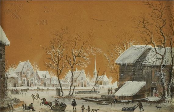 Abraham Rademaker | Winter scene | MutualArt