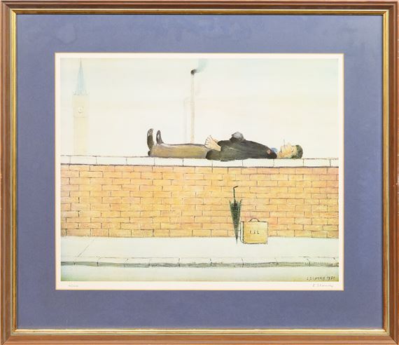 Man Lying on a Wall by L.S. Lowry on