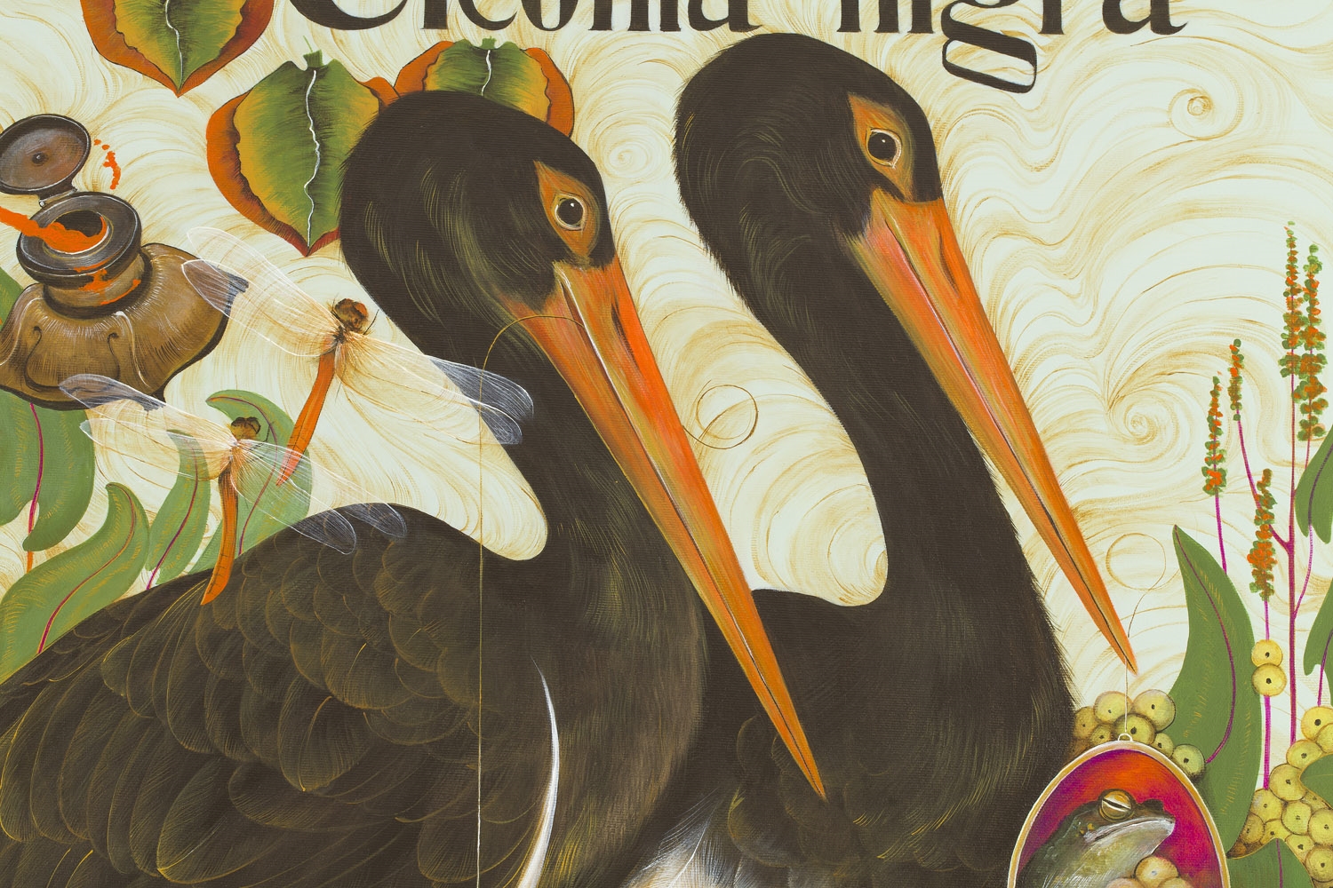 Artwork by Adelajda Kot, The adventures of the inkwell with red ink, Made of acrylic/canvas