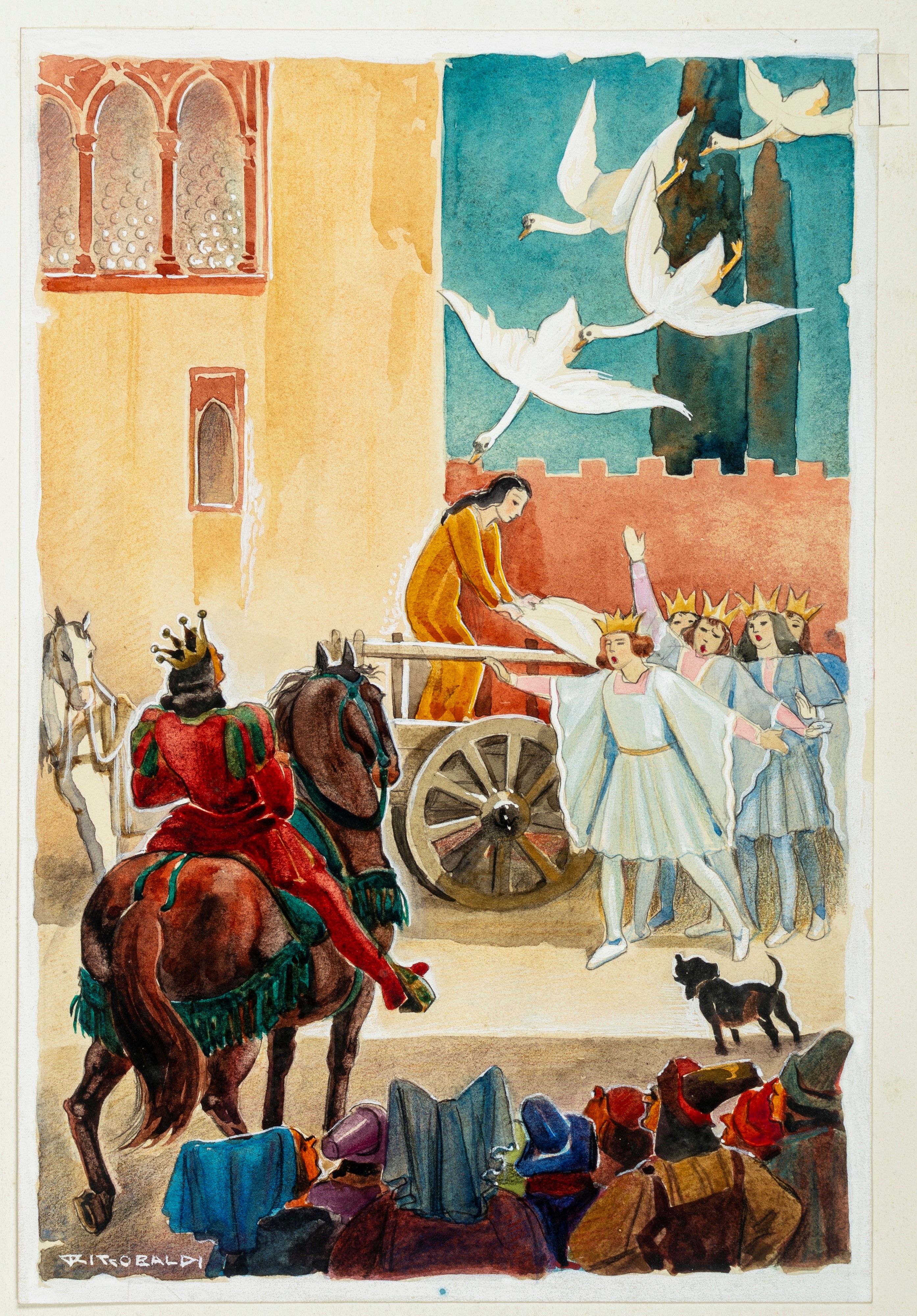 Artwork by Giuseppe Riccobaldi, Short Stories, Made of Tempera On Thin Cardboard