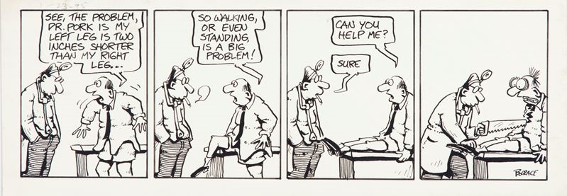 Artwork by Bud Grace, Ernie, Made of Pencil And Ink On Thin Cardboard