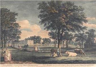 A view of Woobourn in Surrey, the seat of Philip Southcote Esq engraving, published 1759 - Luke Sullivan
