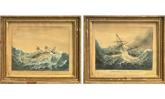 THE US FRIGATE MACEDONIAN by American School, 19th Century, early 19th century