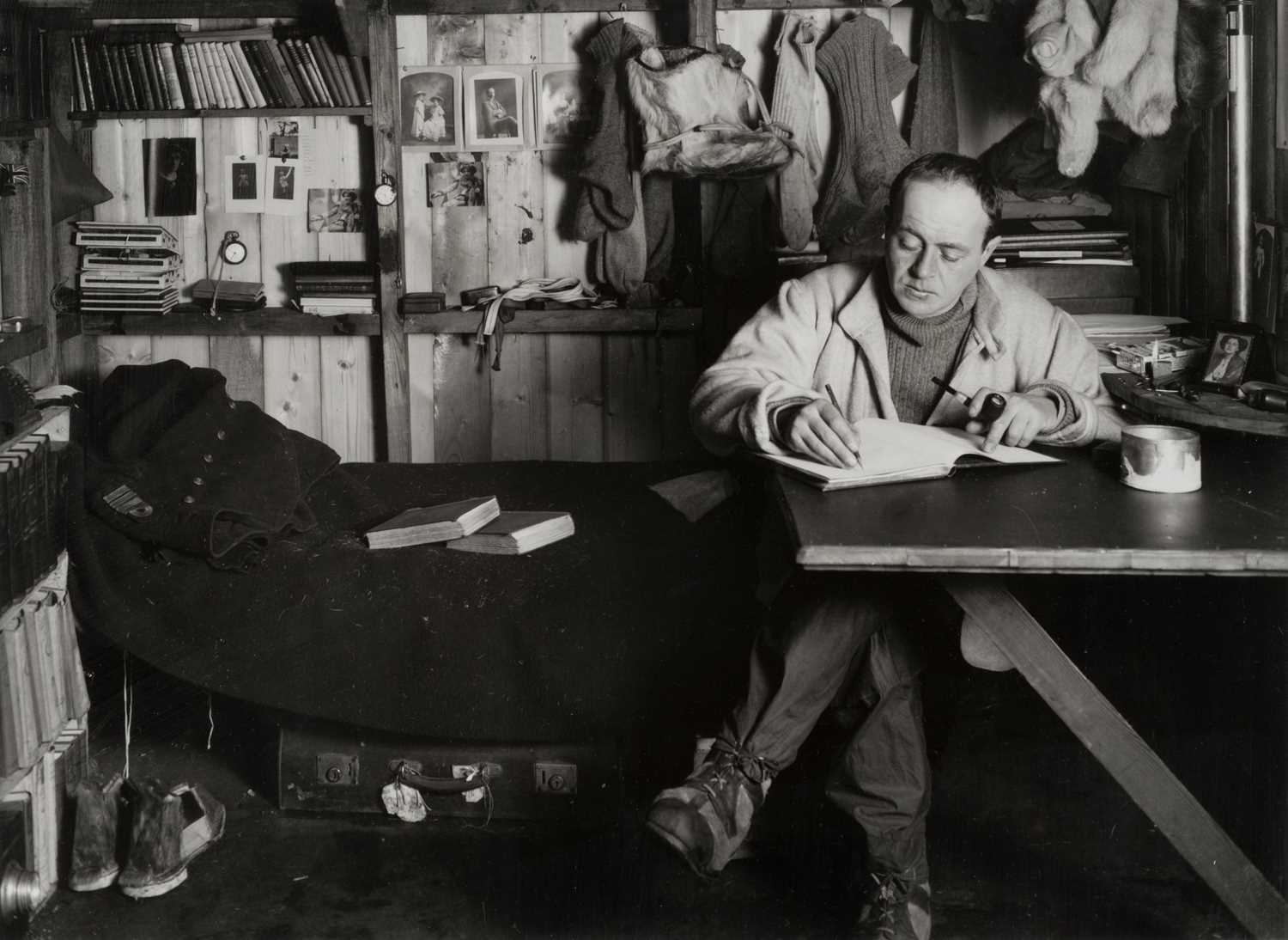 Herbert Ponting | Captain Scott writing up his journal | MutualArt