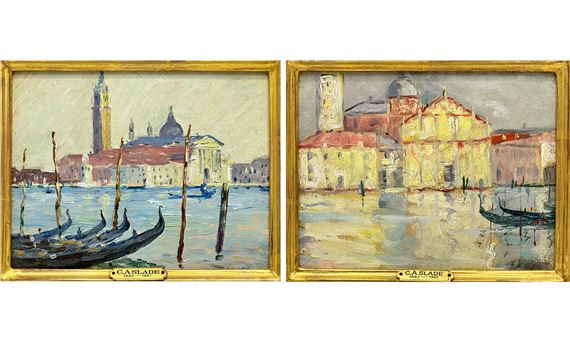 St. Georges, Venice and Gondolas with Bell Tower - Caleb Arnold Slade