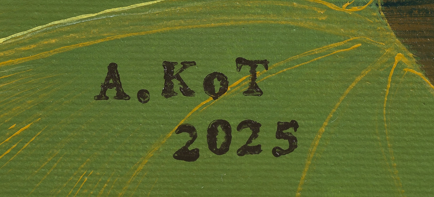 Artwork by Adelajda Kot, The adventures of the inkwell with red ink, Made of acrylic/canvas