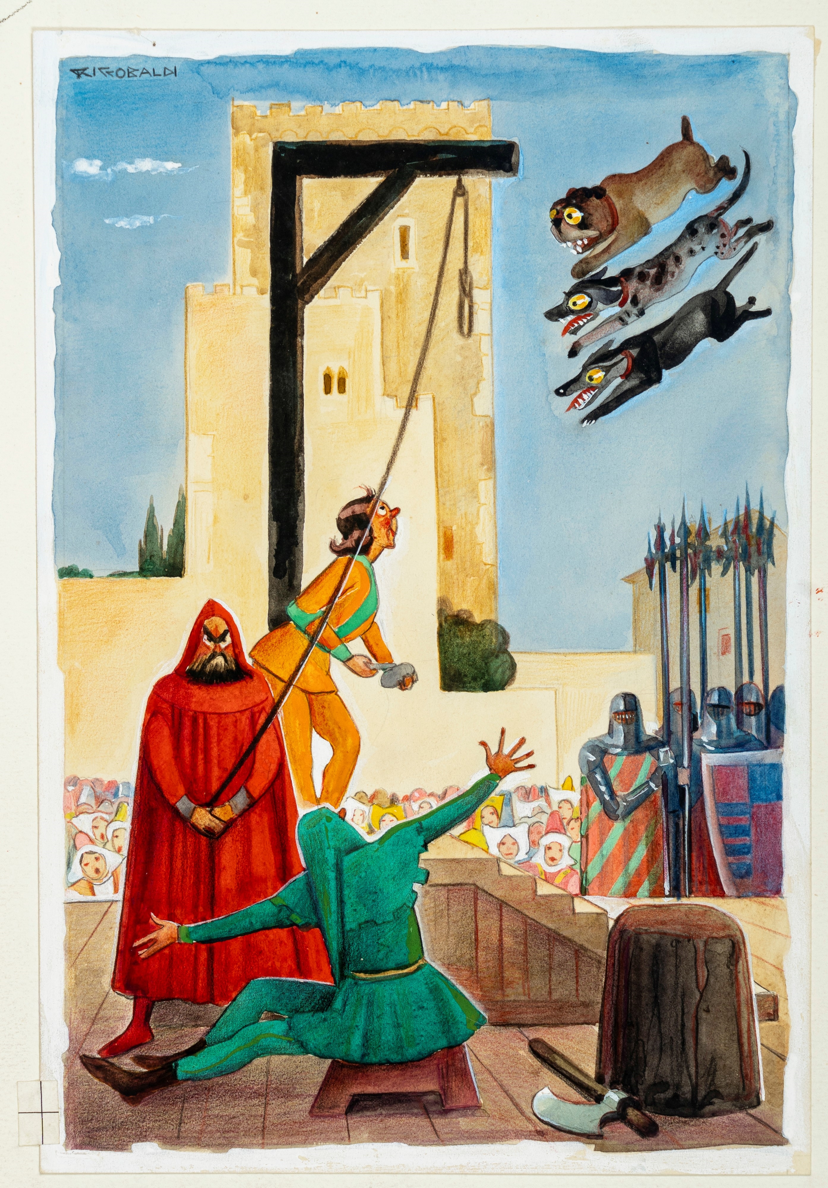 Artwork by Giuseppe Riccobaldi, Short Stories, Made of Tempera On Thin Cardboard