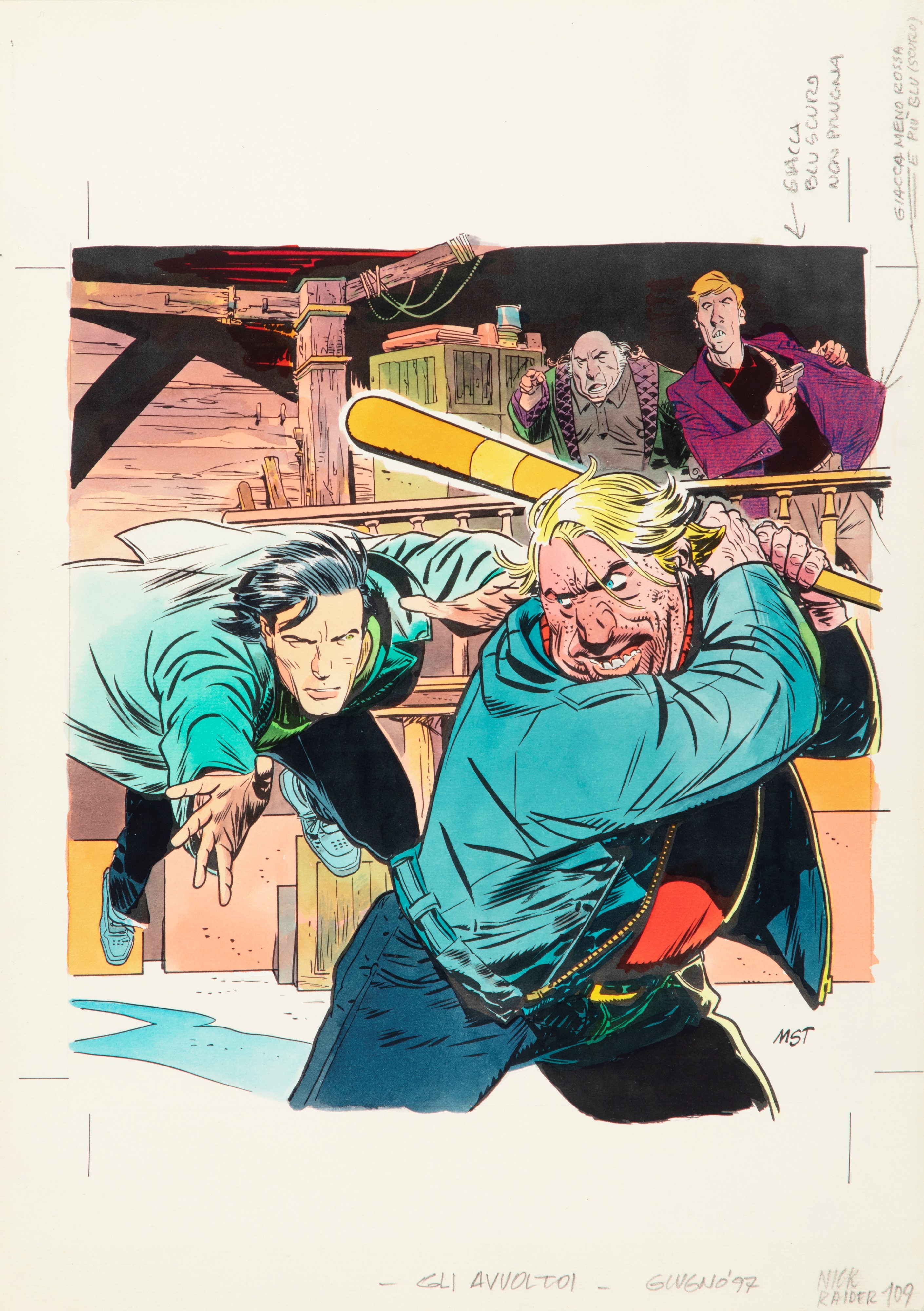 Artwork by Corrado Mastantuono, Gli avvoltoi, Made of Pencil And Ink On Thin Cardboard