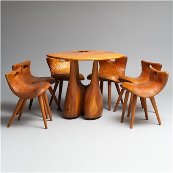 Table and chairs, 6 pcs - Eva Ryynänen