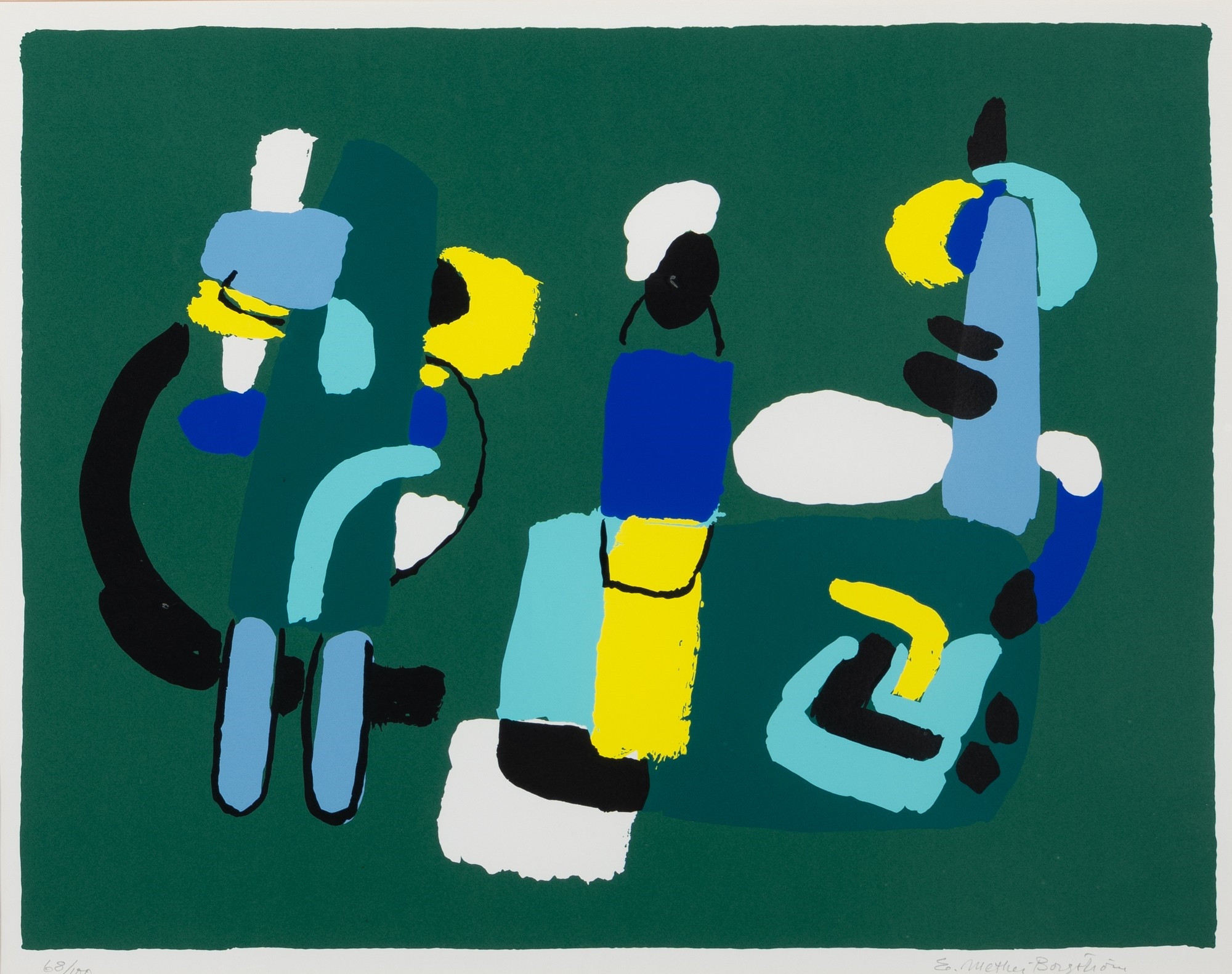 Artwork by Ernst Mether-Borgström, Abstract, Made of Lithograph