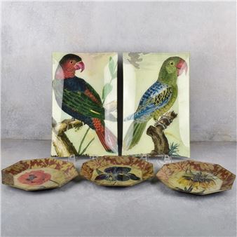 Decoupage Glass Trays/Plates - John Derian