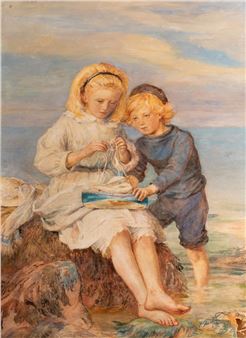 Mending the broken boat - Ellen Gertrude Hill