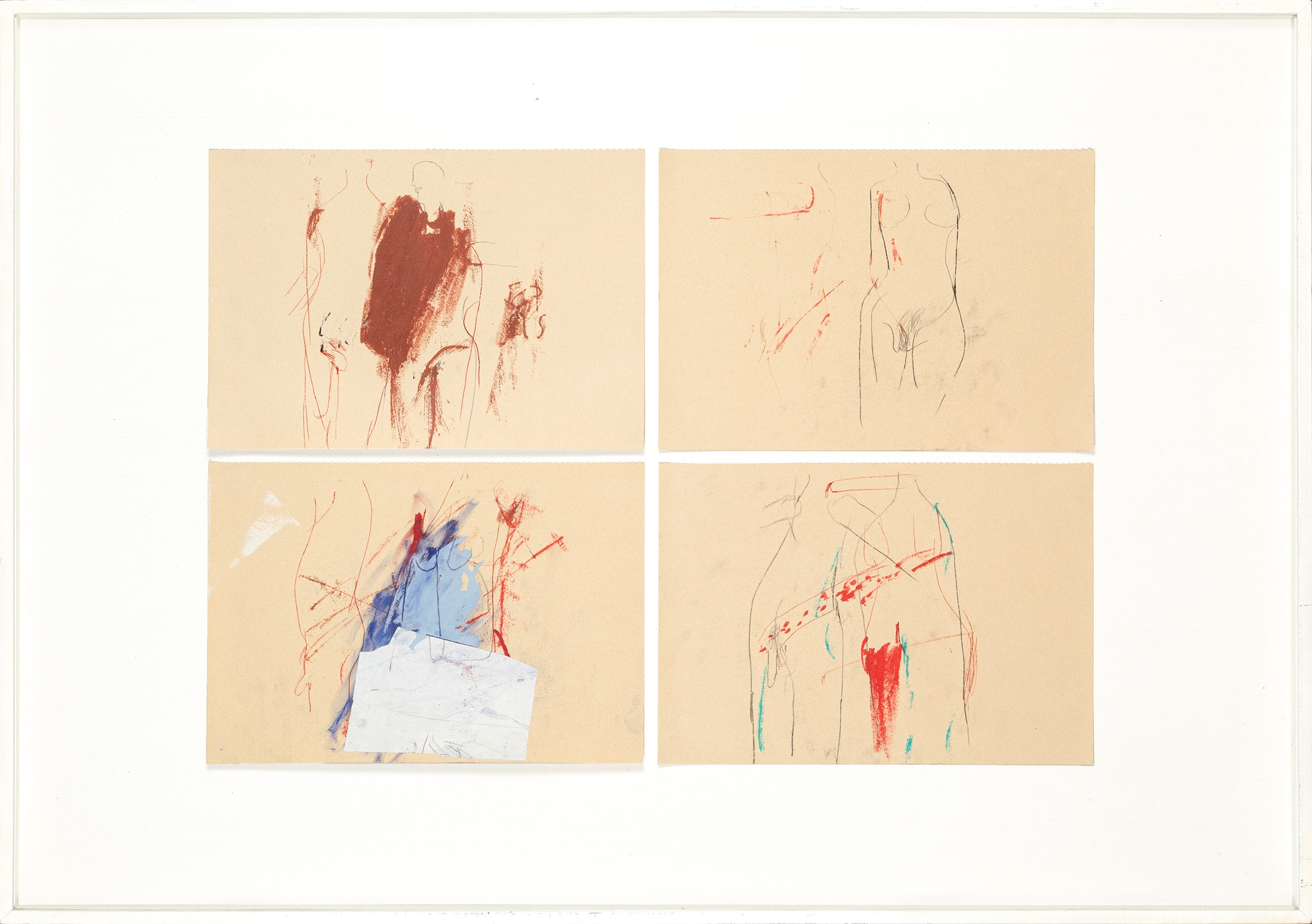 Yorgos Lazongas | Untitled (four drawings in a common frame | MutualArt