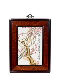 A 'PRUNUS' PLAQUE - Tian Hexian