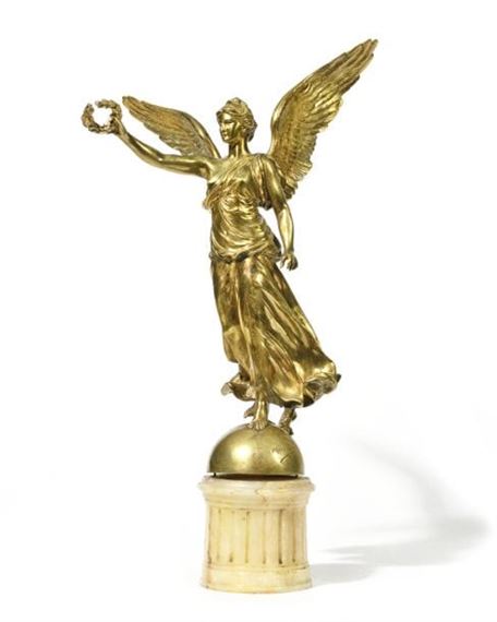Victory or Renown Statuette in gilded bronze - Laurent-Honoré Marqueste