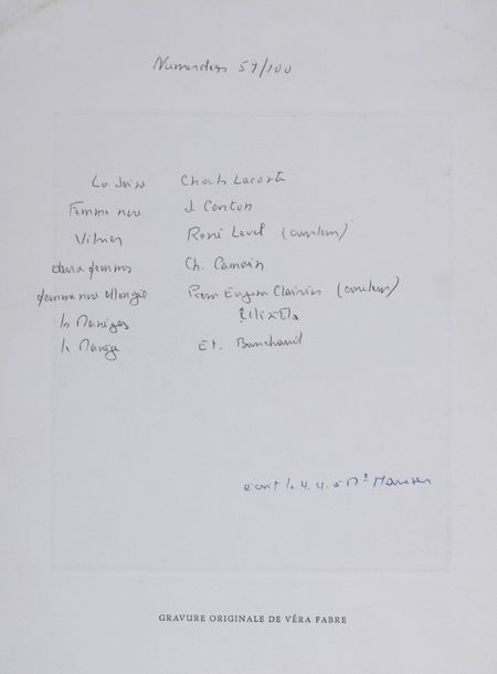 Artwork by Véra Fabre, Landscape, Made of Engraving On Double-Page Invitation Card