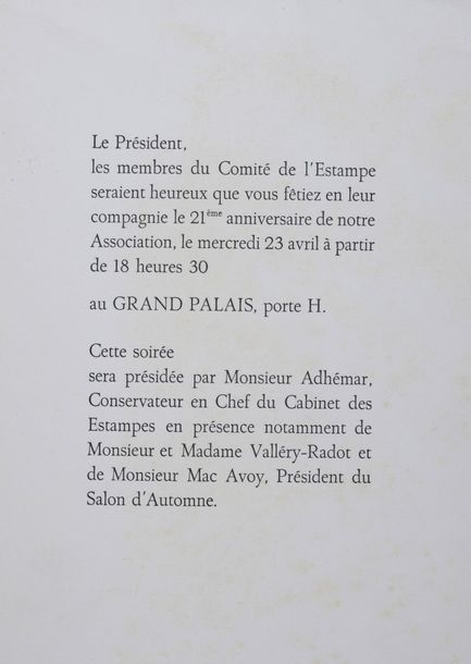 Artwork by Véra Fabre, Landscape, Made of Engraving On Double-Page Invitation Card