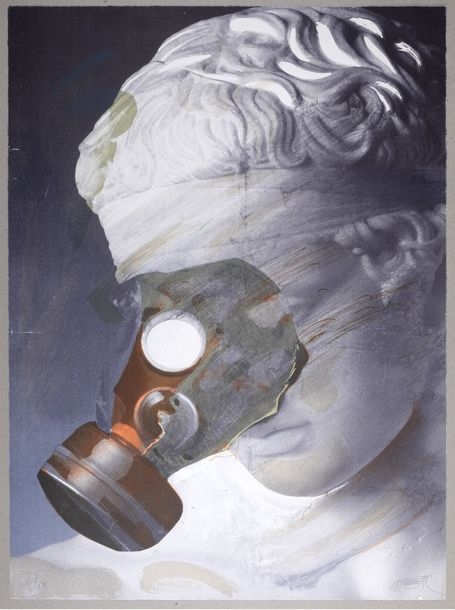 Artwork by Wolf Vostell, Composition, Made of Large Color Lithograph On Arches Paper