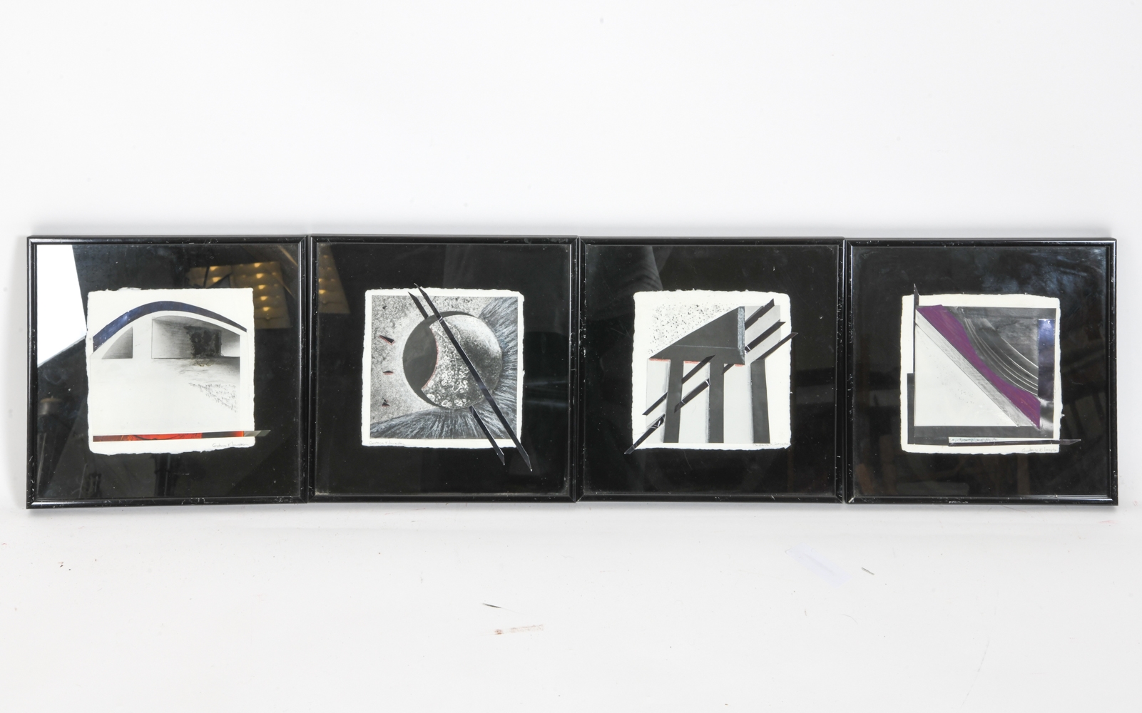 Artwork by Constance K. Livingston, Four abstract works, Made of mixed media