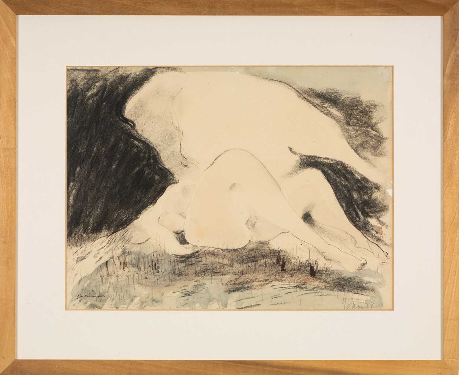 Artwork by Michael Cullimore, Leda, Made of Watercolour, Charcoal And Ink