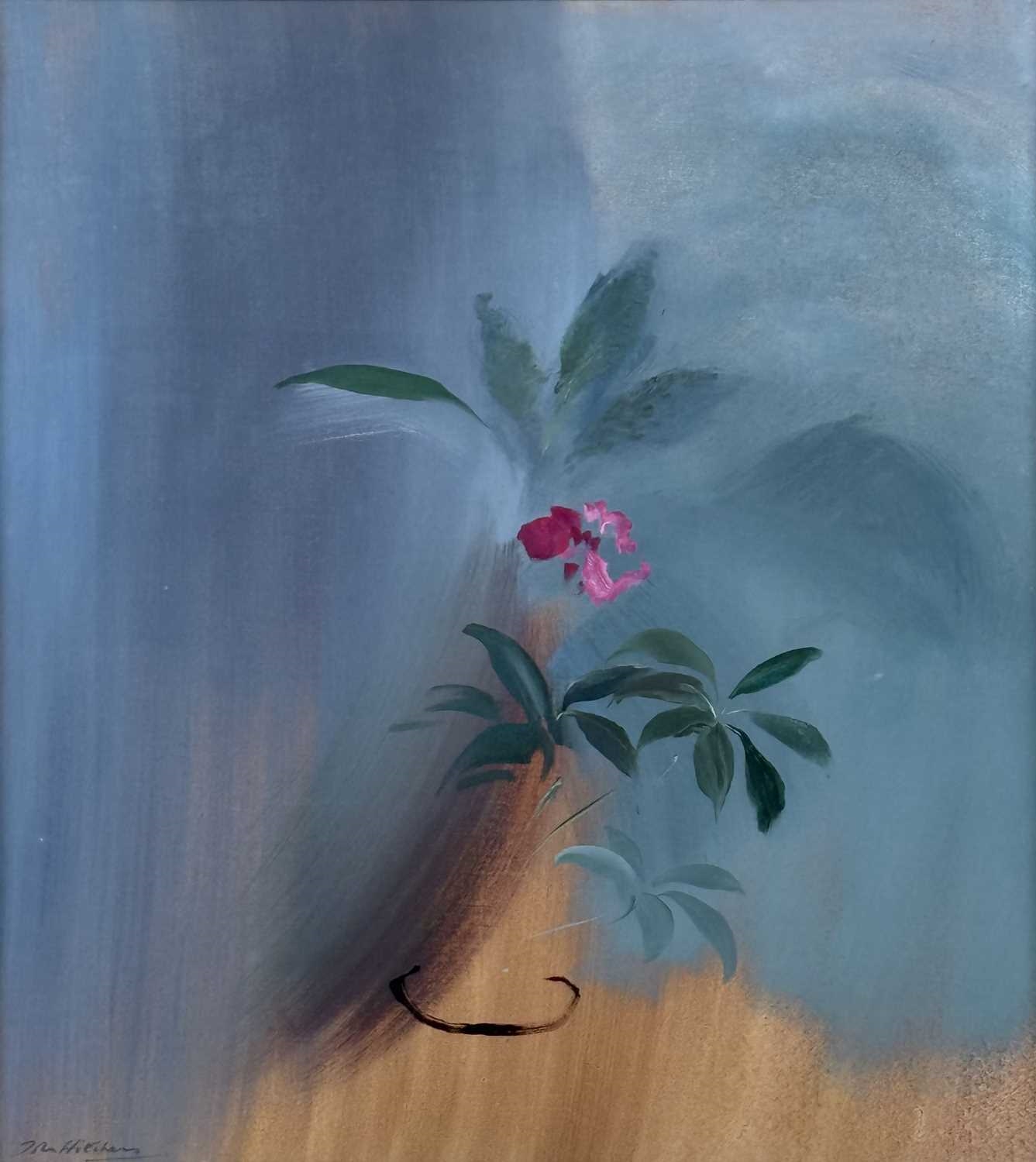 Artwork by John Hitchens, Blue Leaf Shade, Made of Oil On Canvas