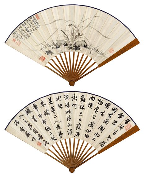 ORCHID AND CALLIGRAPHY - Pu Jin