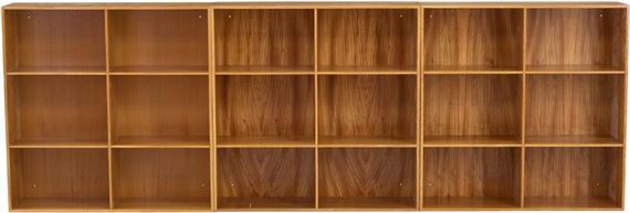 Set of three solid elm bookcases