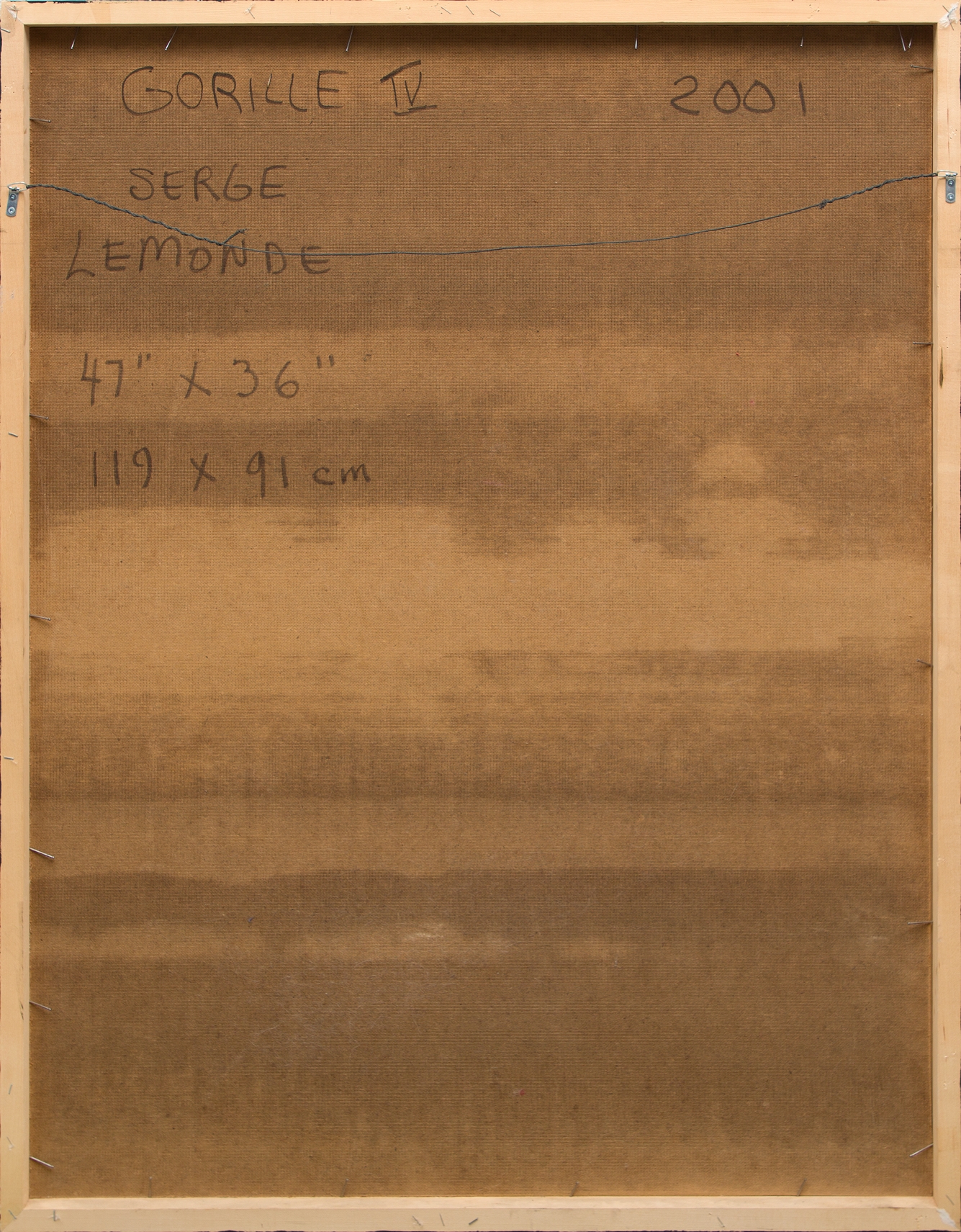 Artwork by Serge Lemonde, Gorille IV, Made of acrylic on panel