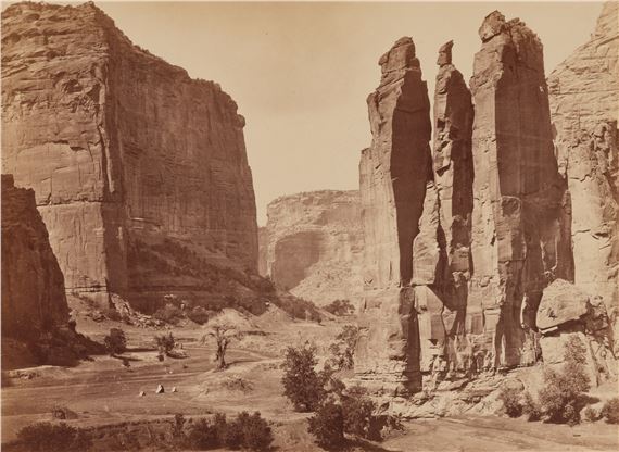 Cañon de Chelle, Walls of the Grand Cañon about 1200 feet in height by Timothy H. O'Sullivan, 1873