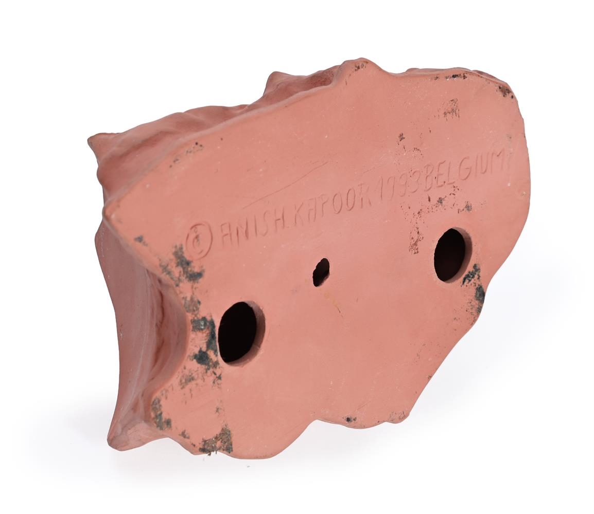 Artwork by Anish Kapoor, LES OBJETS D'ARTISTES: A VASE, Made of Blue-Frosted Glass And Terracotta