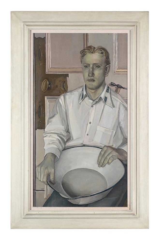 Artwork by Alison Watt, PORTRAIT OF SIMON POLLI, Made of Oil On Canvas
