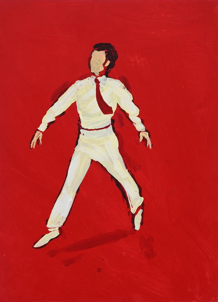 Artwork by Patrick Caulfield, PARTY GAMES (MEN IN SUITS, Made of Acrylic On Paper