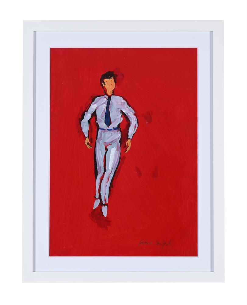 Artwork by Patrick Caulfield, PARTY GAMES (MEN IN SUITS, Made of Acrylic On Paper