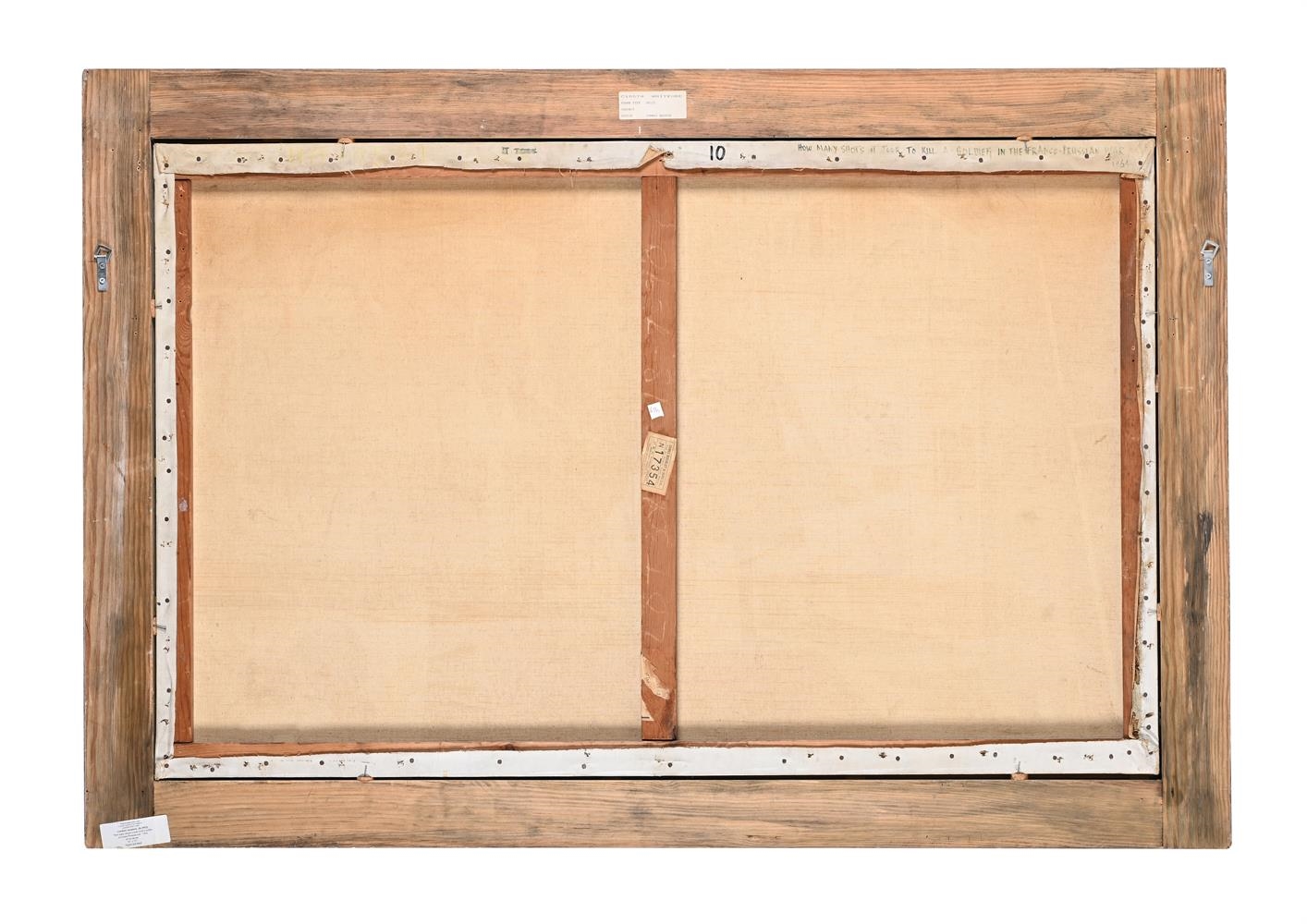 Artwork by Conroy Maddox, HOW MANY SHOTS IT TOOK TO KILL A SOLDIER IN FRANCO PRUSSIAN WAR, Made of Oil On Canvas