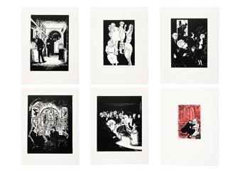 ANNABEL'S-14 ORIGINAL LINO-CUTS - Nicholas Garland