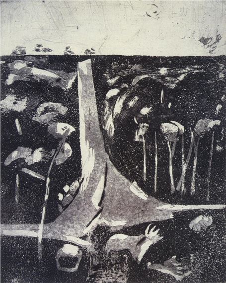 Landscape with a steep road - Fred Williams