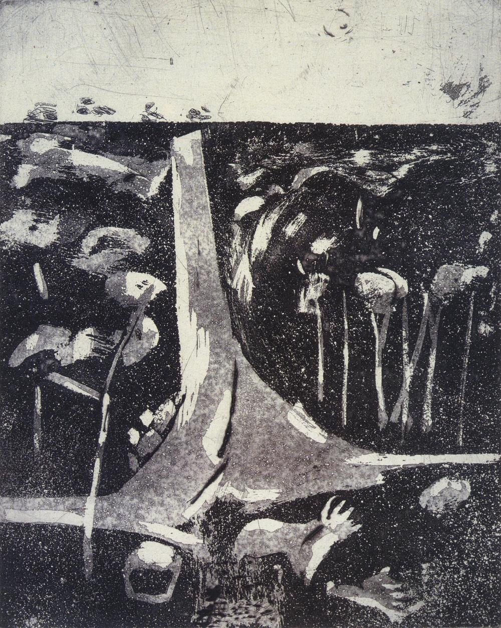 Artwork by Fred Williams, Landscape with a steep road, Made of Decorative Print After Original