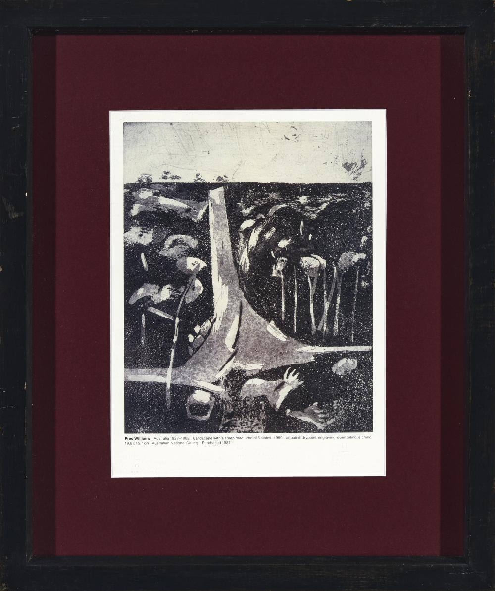 Artwork by Fred Williams, Landscape with a steep road, Made of Decorative Print After Original