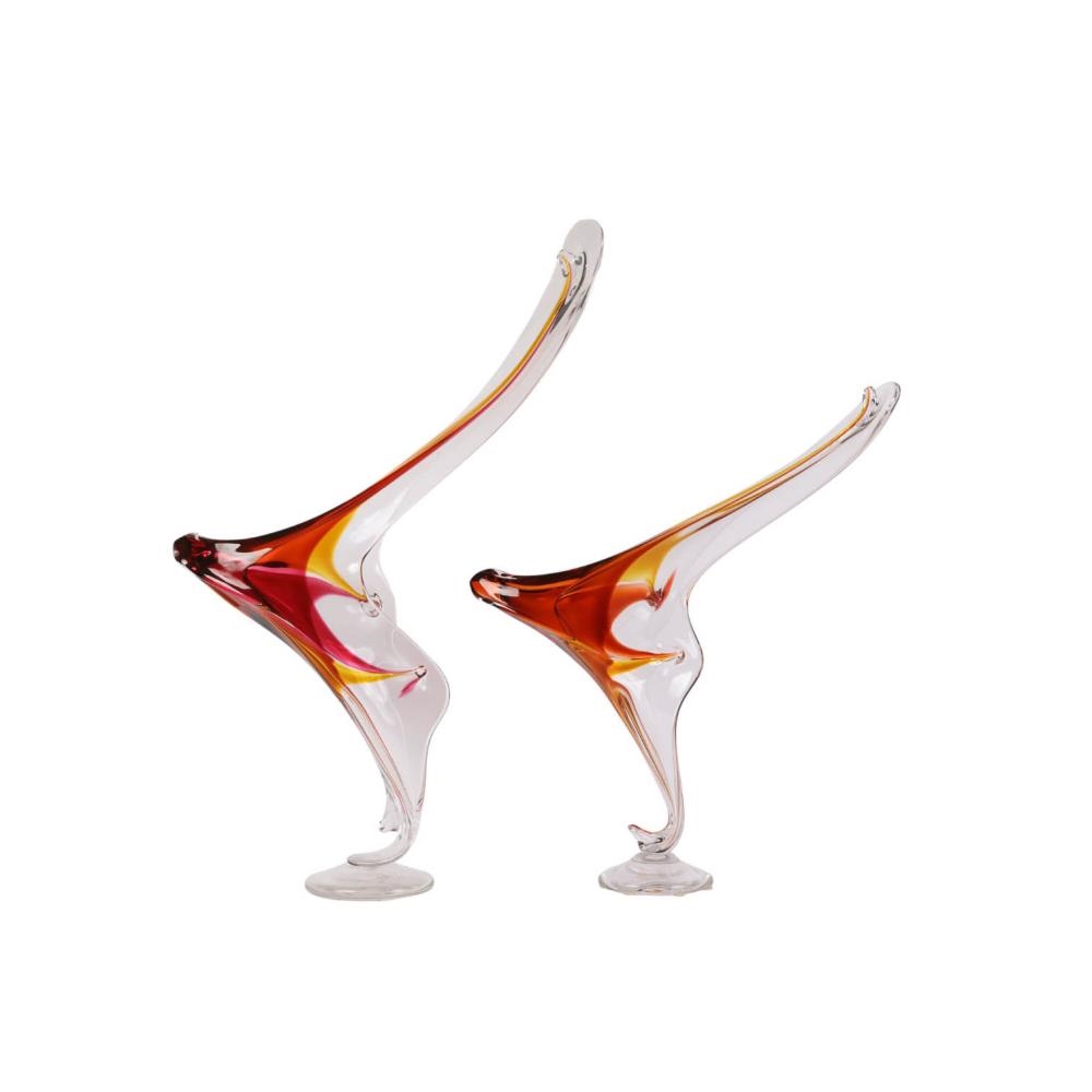 Barry Entner | pair of studio blown art glass sculptures (2006) | MutualArt