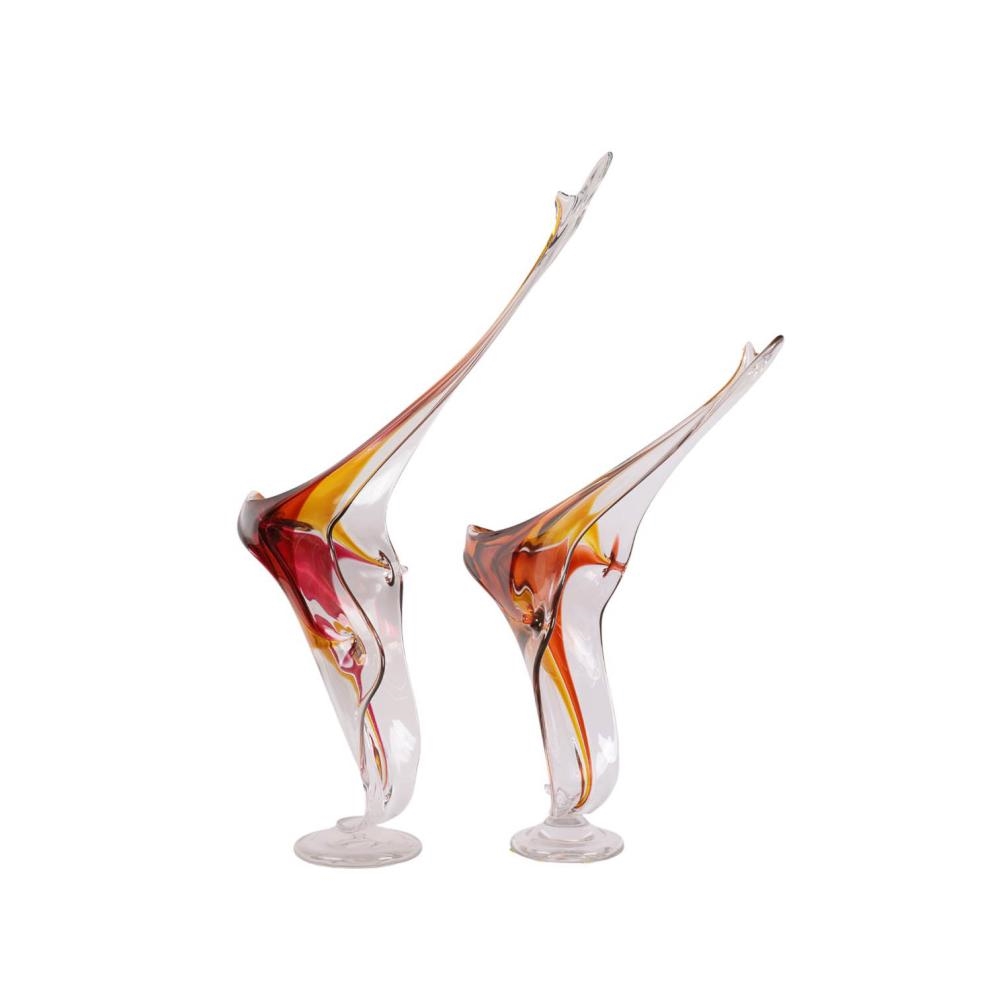 Barry Entner | pair of studio blown art glass sculptures (2006) | MutualArt