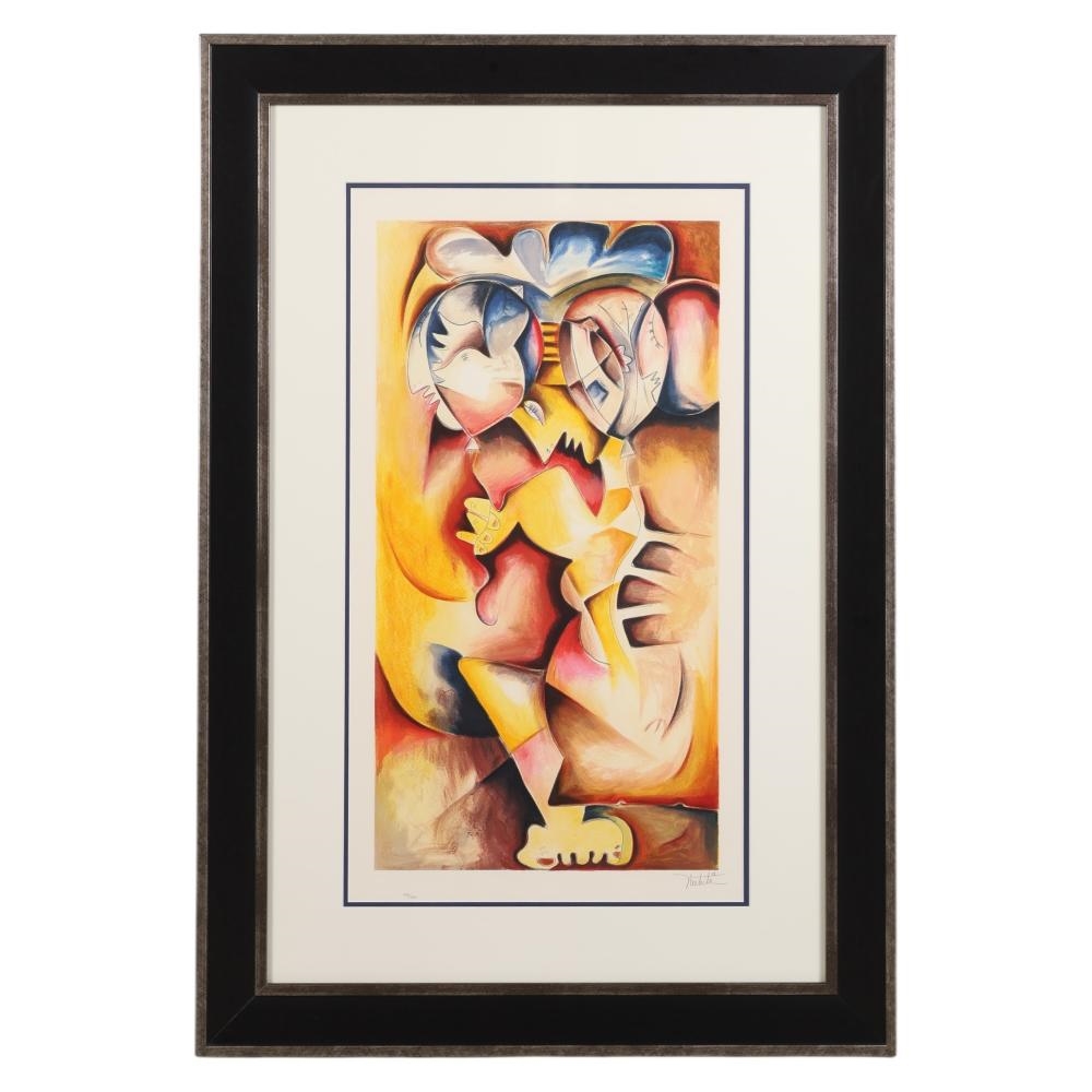 Alexandra Nechita、Luceafarul、希少画集画、新品額装付 Alexandra Nechita、Luceafarul、希少画集画、新品額装付