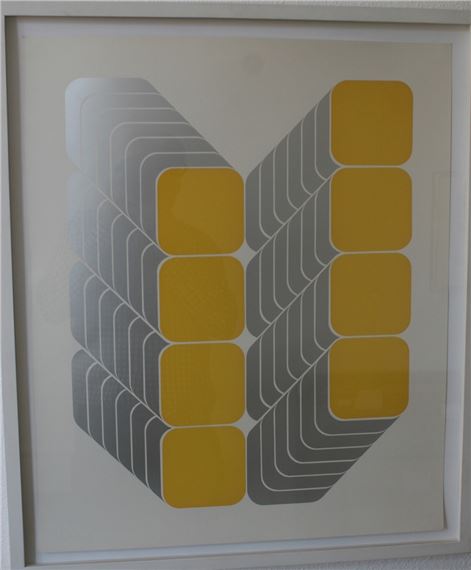 Schichtung Silber/Gelb by Thomas Lenk, 1969