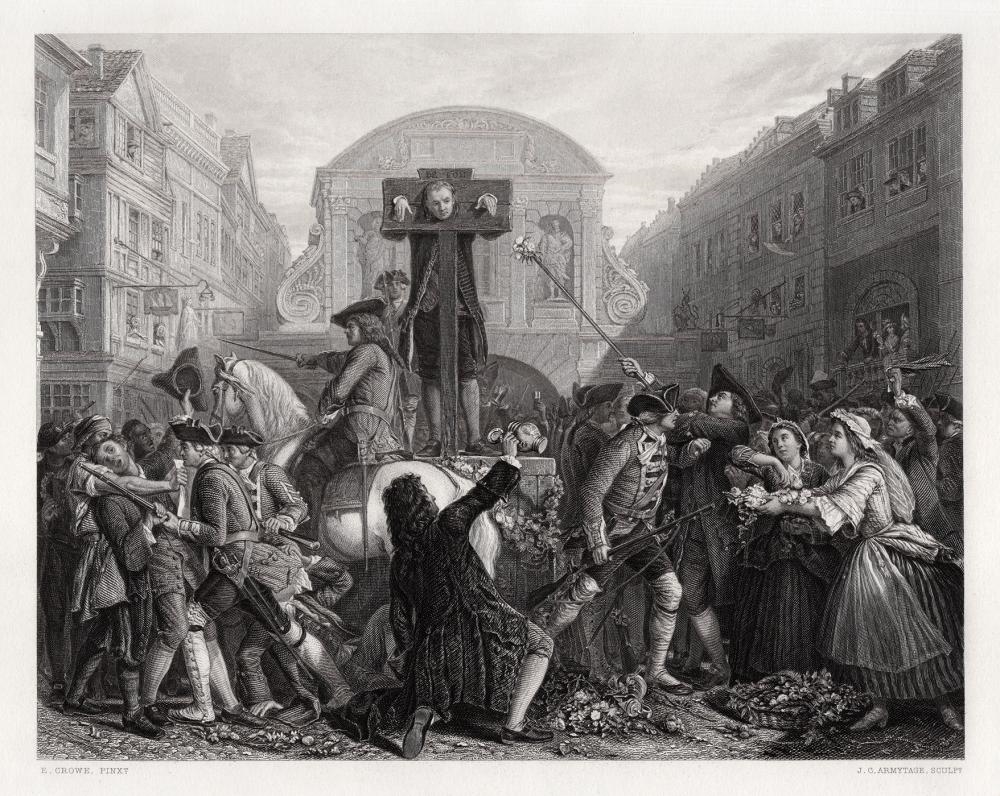 Artwork by Eyre Crowe, De Foe In The Pillory, Made of Antique Engraving On Wove Paper