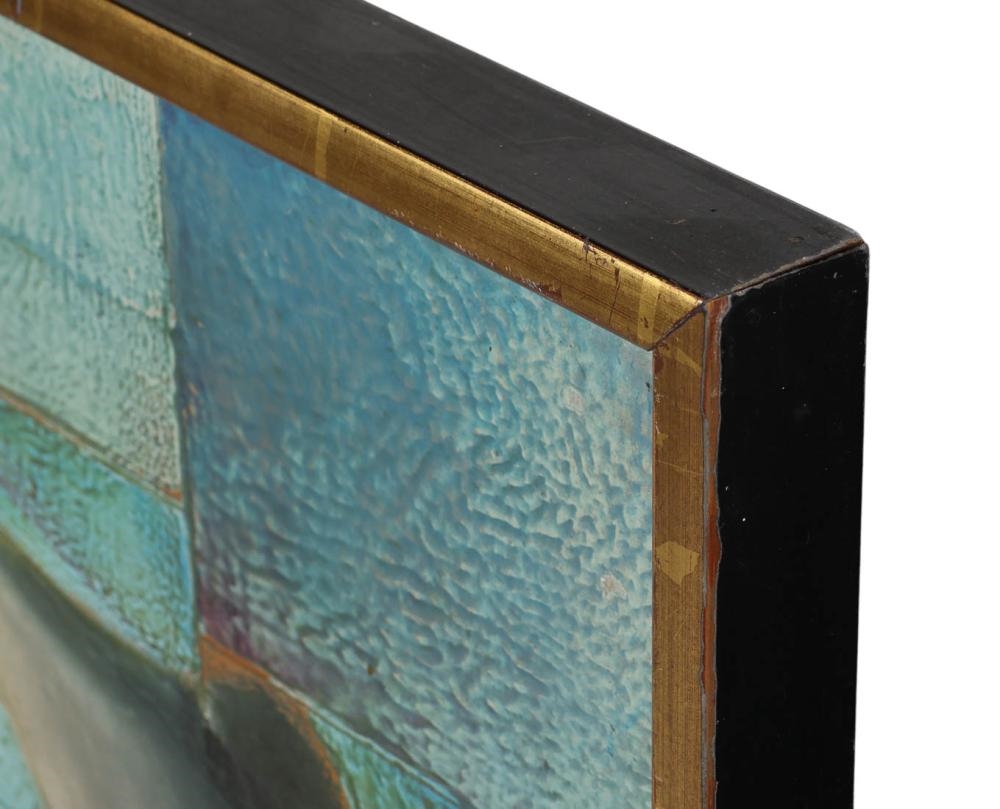 Artwork by S. R. Garnier, Mid Century Modern Abstract Flying Doves Painting, Made of Oil On Canvas